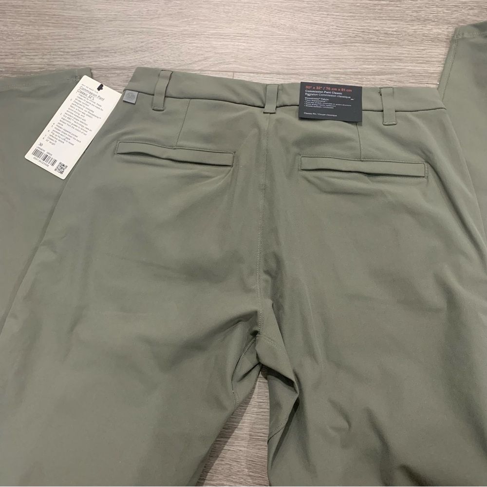 Lululemon Commission Pant Lcassic Green Grey Sage 30x32 NWT - Picture 2 of 7